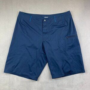 Lululemon Men Board Shorts 38 Blue Cargo Pocket 12" Wet Dry Warm Swim Hiking Gym